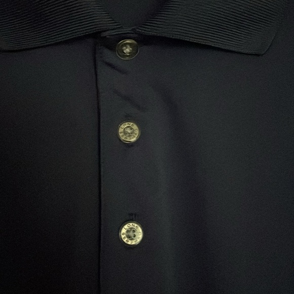 Men’s size large luxury performance Lone Cypress by Pebble Beach navy blue shirt - Picture 3 of 8